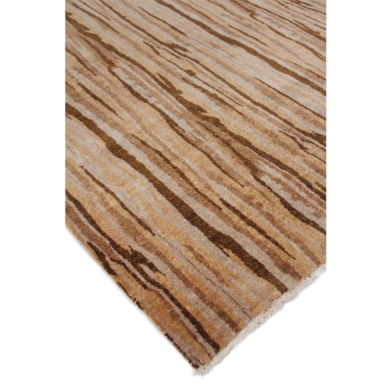 Soho Hand-Knotted New Zealand Wool Gold/Multi 9'x10' Area Rug