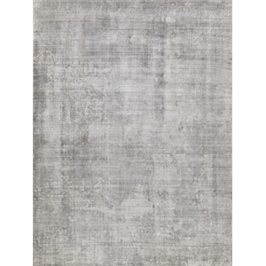Stone Wash Gazni Handloomed Wool/Bamboo Silk Gray/Taupe 4'x6' Area Rug