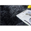 Sumo Shag Handloomed Polyester/Microfiber Black 2'x3' Area Rug