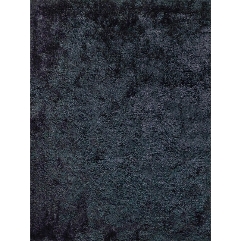 Sumo Shag Handloomed Polyester/Microfiber Black 8'x11' Area Rug