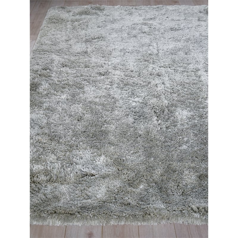 Sumo Shag Handloomed Polyester/Microfiber Gray 11'6