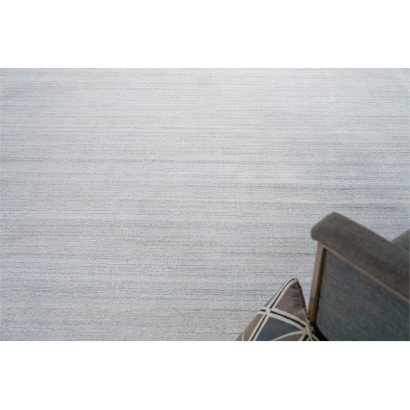 Serenity Handloomed Pet Light Grey/Ivory 8'x10' Area Rug