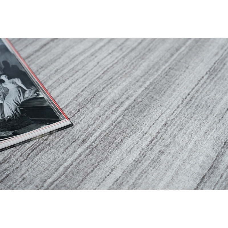 Serenity Handloomed Pet Grey/Silver 10'x14' Area Rug
