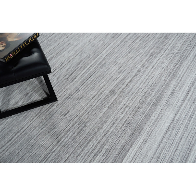 Serenity Handloomed Pet Grey/Silver 12'x15' Area Rug