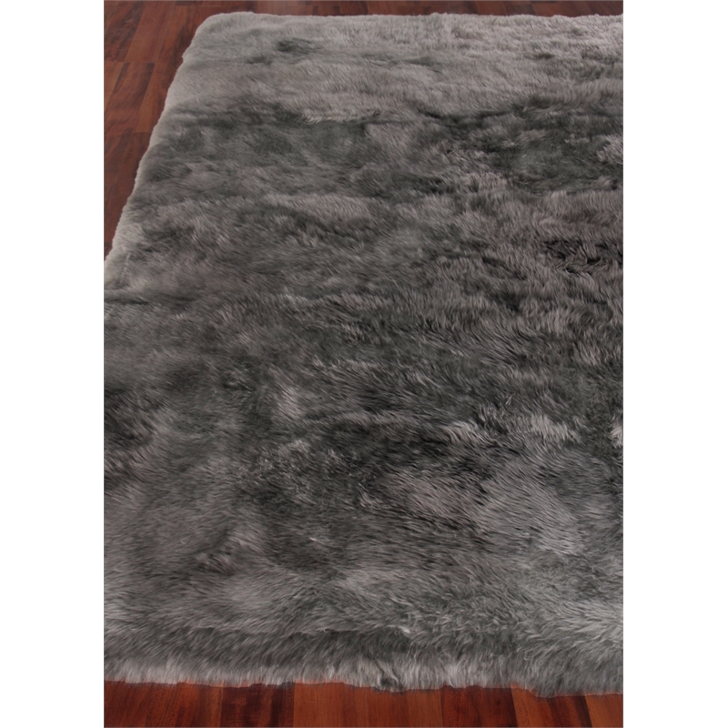 Sheepskin Hand-Tufted New Zealand Sheepskin Dark Gray 13'6