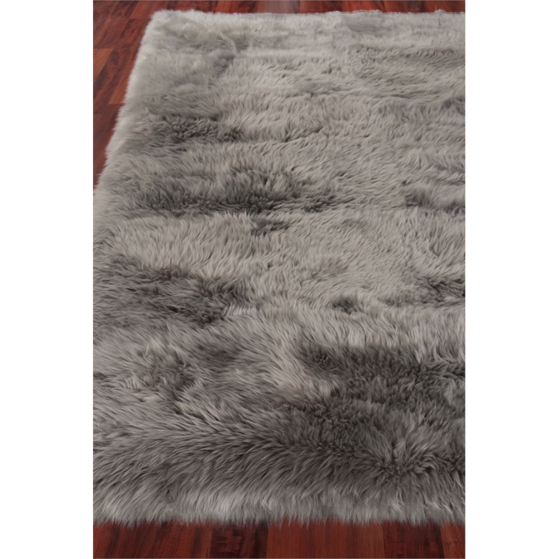 Sheepskin Hand-Tufted New Zealand Sheepskin Gray 11'6