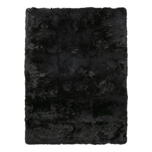 Sheepskin Hand-Tufted New Zealand Sheepskin Black 5'x8' Area Rug