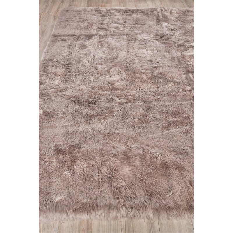 Sheepskin Hand-Tufted New Zealand Sheepskin Mushroom 2'x3' Area Rug