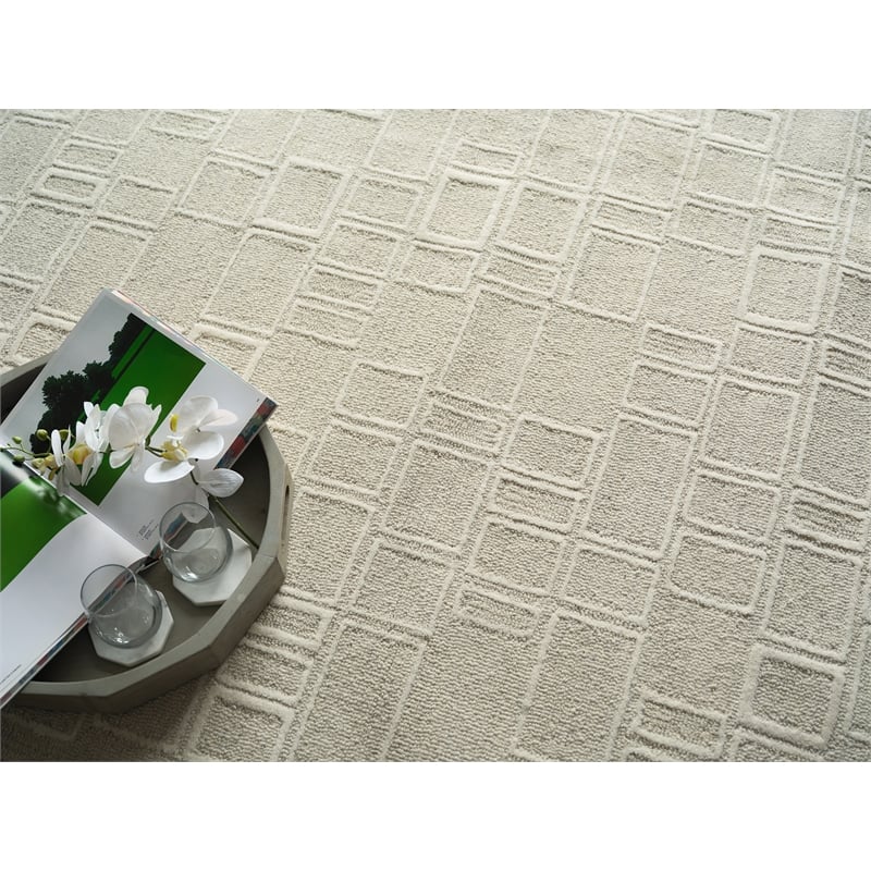 Soho Hand-Tufted New Zealand Wool Silver/Ivory 14'x18' Area Rug