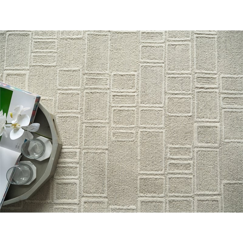 Soho Hand-Tufted New Zealand Wool Silver/Ivory 14'x18' Area Rug