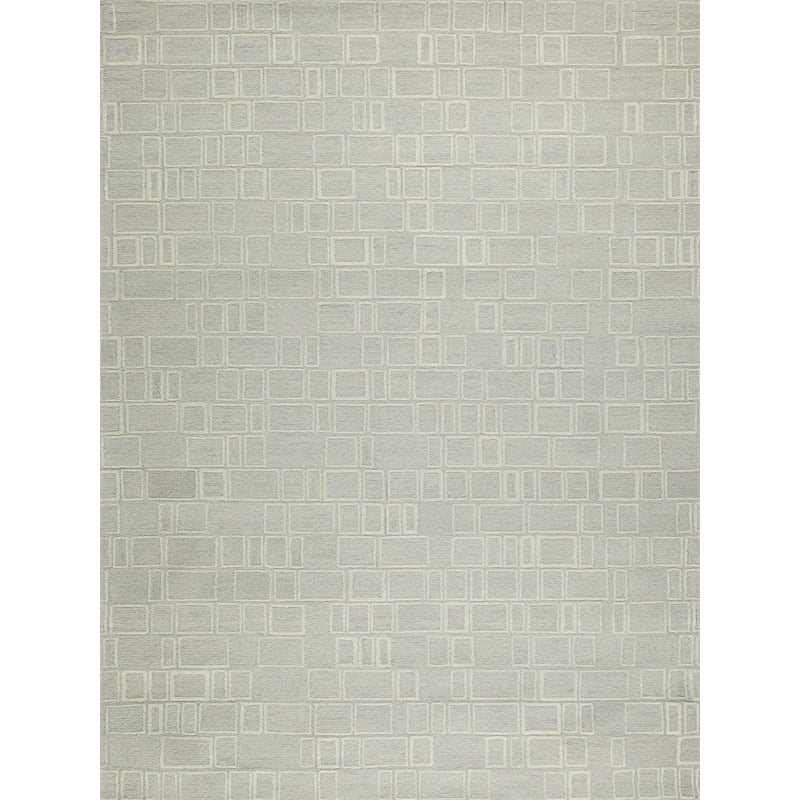 Soho Hand-Tufted New Zealand Wool Silver/Ivory 4'x6' Area Rug