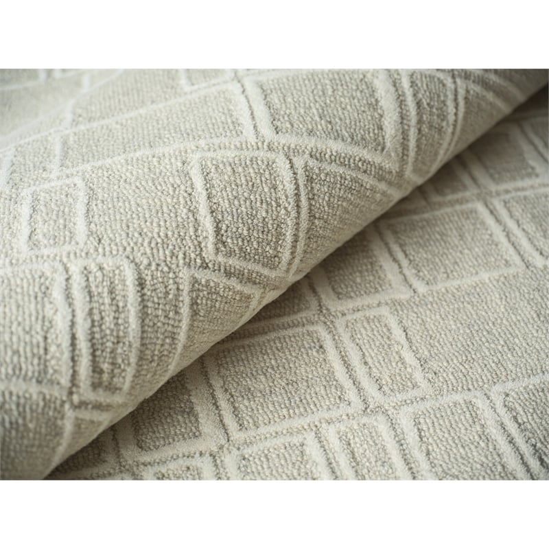 Soho Hand-Tufted New Zealand Wool Silver/Ivory 9'x12' Area Rug