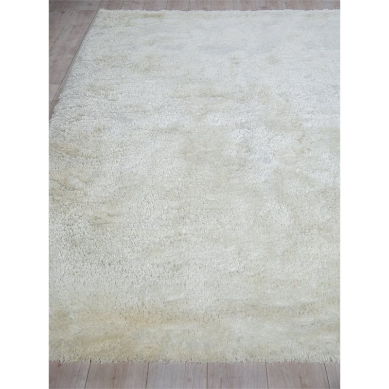 Sumo Shag Handloomed Polyester/Microfiber White 11'6