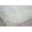 Sumo Shag Handloomed Polyester/Microfiber White 9'x12' Area Rug