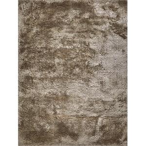 Sumo Shag Handloomed Polyester/Microfiber Taupe 9'x12' Area Rug
