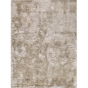 Sumo Shag Handloomed Polyester/Microfiber Beige 5'x8' Area Rug