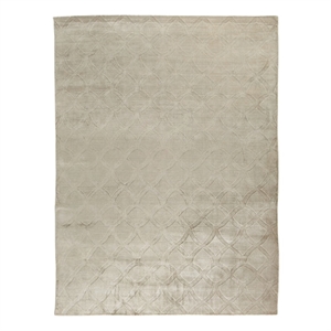 Smooch Geo Handloomed Bamboo Silk Silver 6'x9' Area Rug