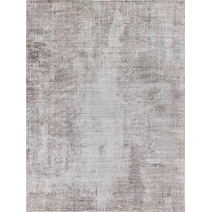 Stone Wash Gazni Handloomed Wool/Bamboo Silk Silver/Taupe 4'x6' Area Rug