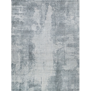 Stone Wash Gazni Handloomed Wool/Bamboo Silk Blue 12'x15' Area Rug