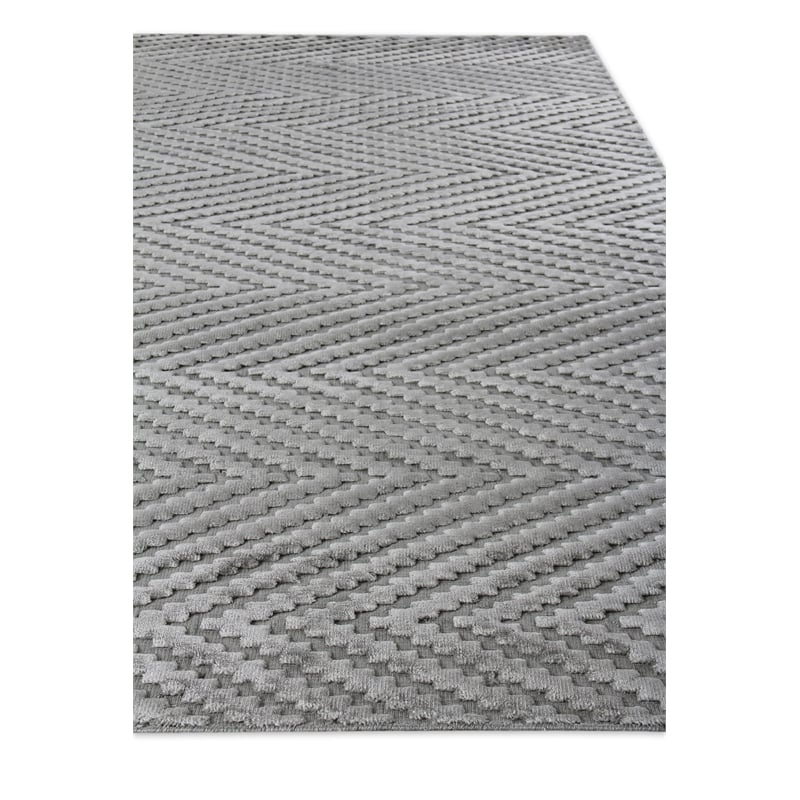 Smooch Geo Handloomed Bamboo Silk Aqua 10'x14' Area Rug