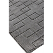 Smooch Geo Handloomed Bamboo Silk Dark Gray 6'x9' Area Rug