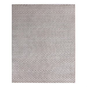 Smooch Geo Handloomed Bamboo Silk Ivory 10'x14' Area Rug