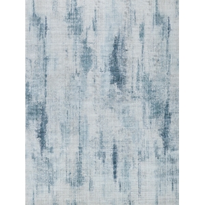 Stone Wash Gazni Handloomed Wool/Bamboo Silk Blue 6'x9' Area Rug