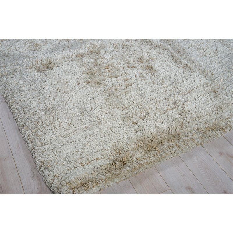 Sumo Shag Shag Polyester/Microfiber Light Beige 8'x10' Area Rug