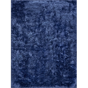 Sumo Shag Handloomed Polyester/Microfiber Navy 8'x10' Area Rug