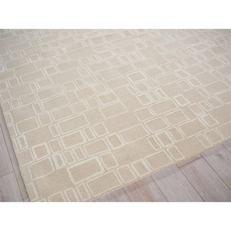 Soho Hand-Tufted New Zealand Wool Beige/Ivory 15'x20' Area Rug