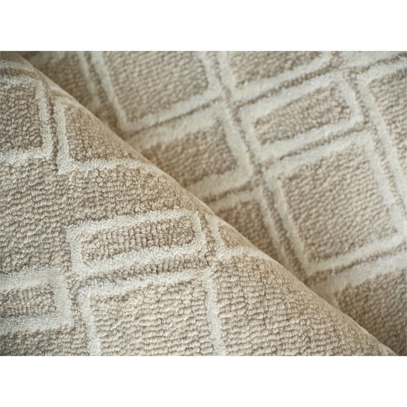 Soho Hand-Tufted New Zealand Wool Beige/Ivory 15'x20' Area Rug