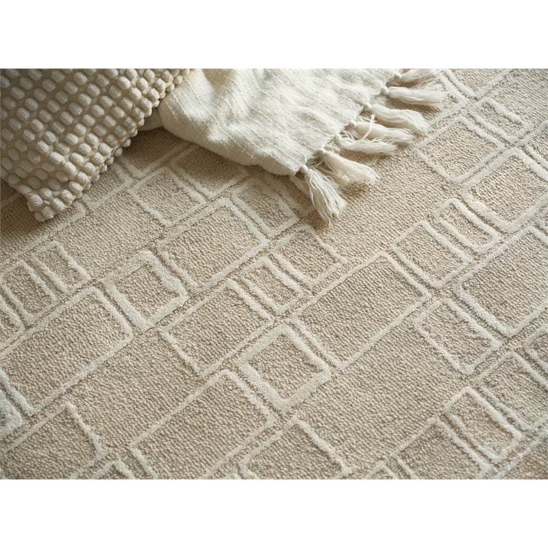 Soho Hand-Tufted New Zealand Wool Beige/Ivory 15'x20' Area Rug