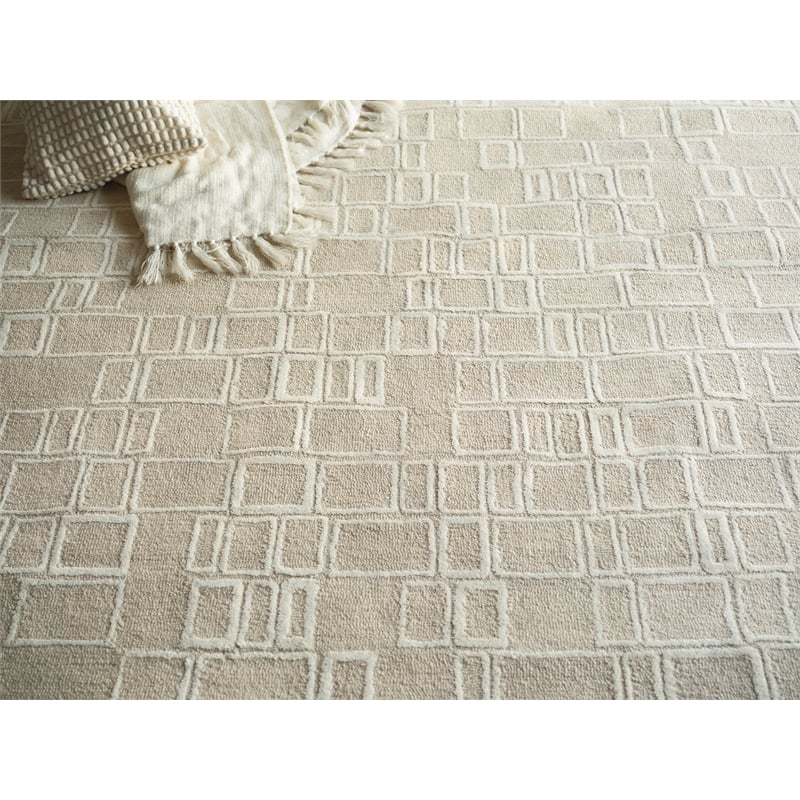 Soho Hand-Tufted New Zealand Wool Beige/Ivory 15'x20' Area Rug