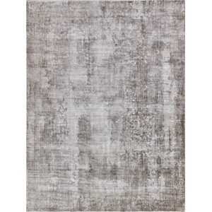 Stone Wash Gazni Handloomed Wool/Bamboo Silk Taupe 12'x15' Area Rug