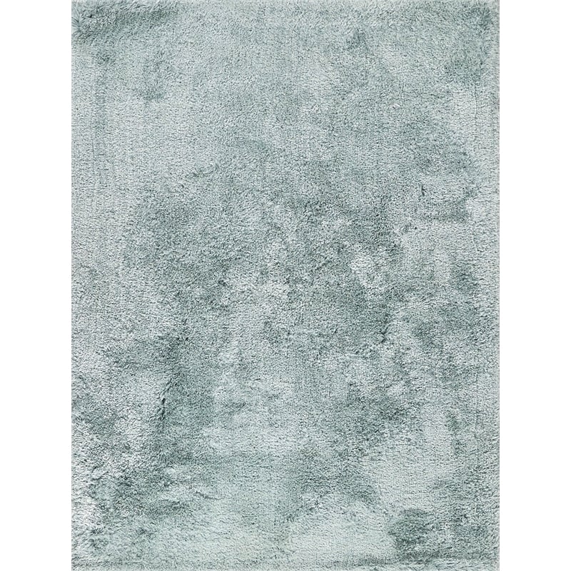 Sumo Shag Handloomed Polyester/Microfiber Light Blue 9'6
