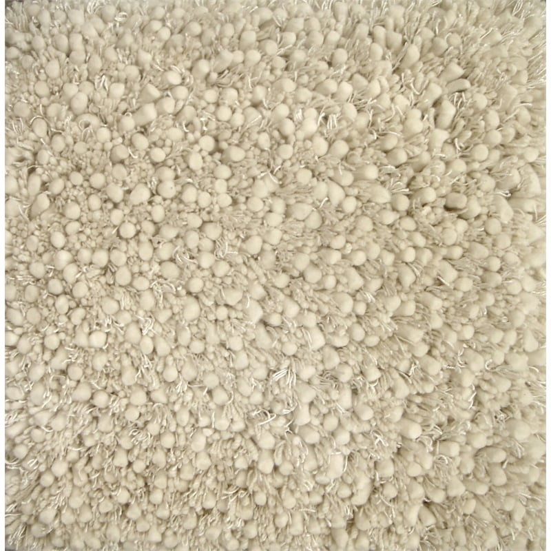 Sumo Shag Hand-Knotted New Zealand Wool Ivory 5'x8' Area Rug