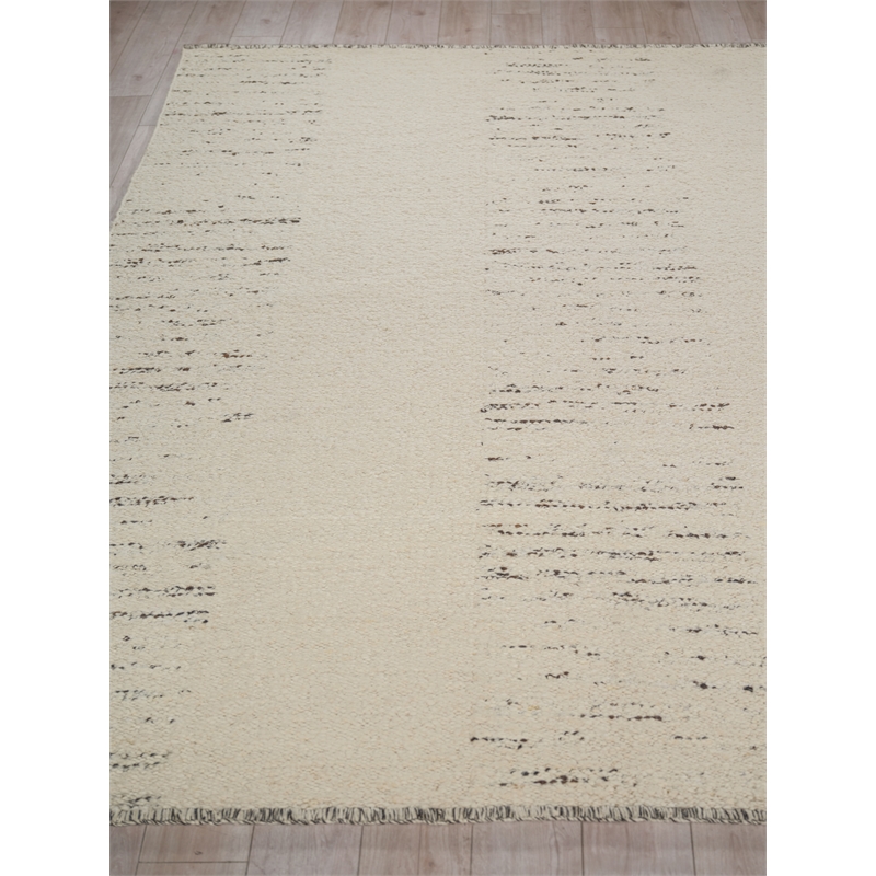Sunstone Flatweave Wool Ivory/Black 12'x15' Area Rug