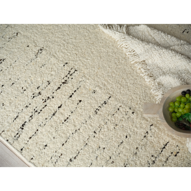 Sunstone Flatweave Wool Ivory/Black 9'x12' Area Rug