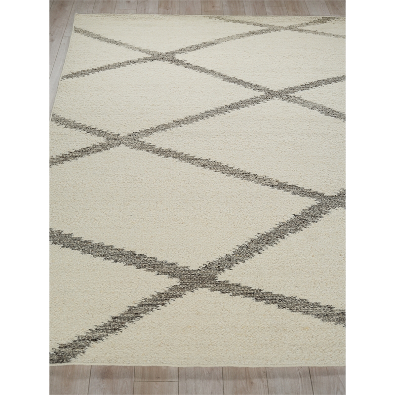 Sunstone Flatweave Wool Ivory/Black 12'x15' Area Rug