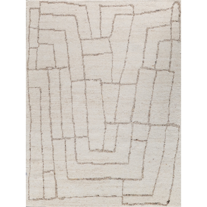 Tahoe Hand-Knotted Wool White/Beige 10'x14' Area Rug
