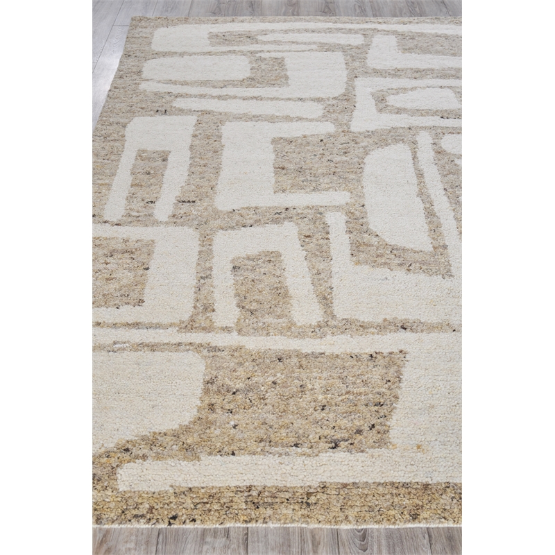 Tahoe Hand-Knotted Wool Beige/Ivory 12'x15' Area Rug