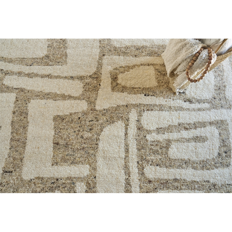 Tahoe Hand-Knotted Wool Beige/Ivory 12'x15' Area Rug