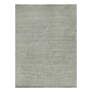 Super Tibetan Hand-Knotted Wool/Bamboo Silk Blue 9'x12' Area Rug