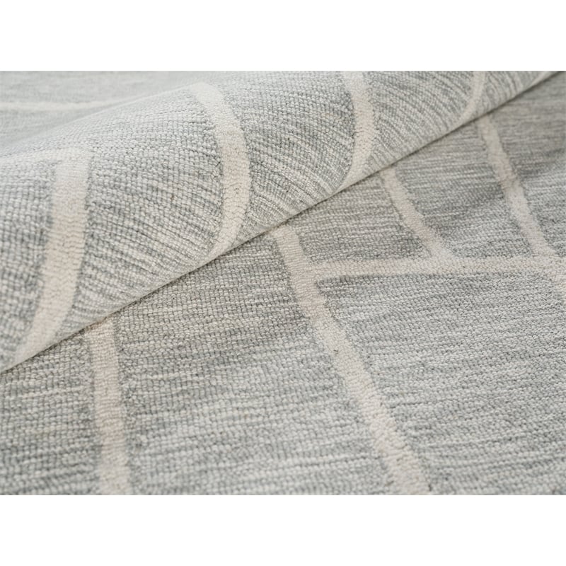 Tangiers Hand-Tufted New Zealand Wool Blue/Ivory 9'x12' Area Rug