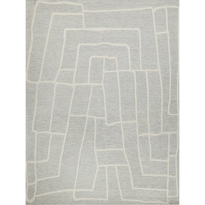 Tangiers Hand-Tufted New Zealand Wool Blue/Ivory 9'x12' Area Rug