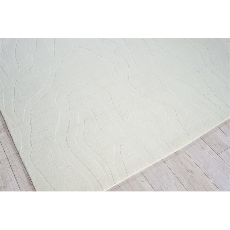 Tempo Handloomed New Zealand Wool Ivory 12'x15' Area Rug