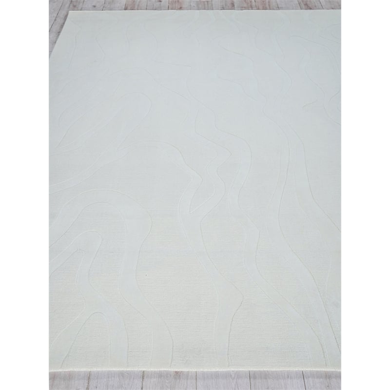 Tempo Handloomed New Zealand Wool Ivory 12'x15' Area Rug