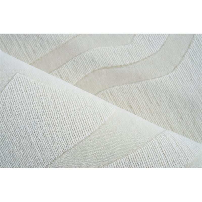 Tempo Handloomed New Zealand Wool Ivory 12'x15' Area Rug
