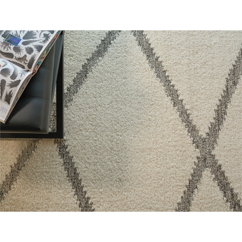 Sunstone Flatweave Wool Ivory/Black 8'x10' Area Rug