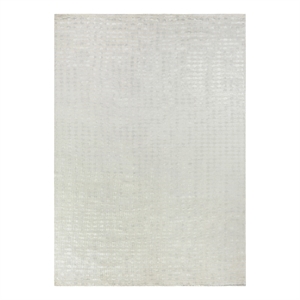 Super Tibetan Hand-Knotted Wool/Bamboo Silk White 13'6&quotx19' Area Rug